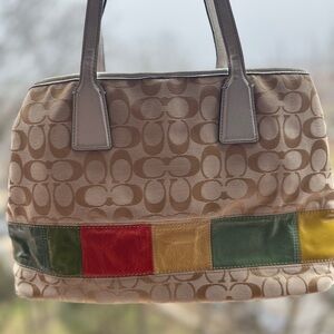 Multicolor Coach Tote Bag